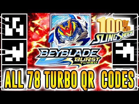 ALL 78 TURBO QR CODES BEYBLADE BURST TURBO APP 100% COLLECTION 